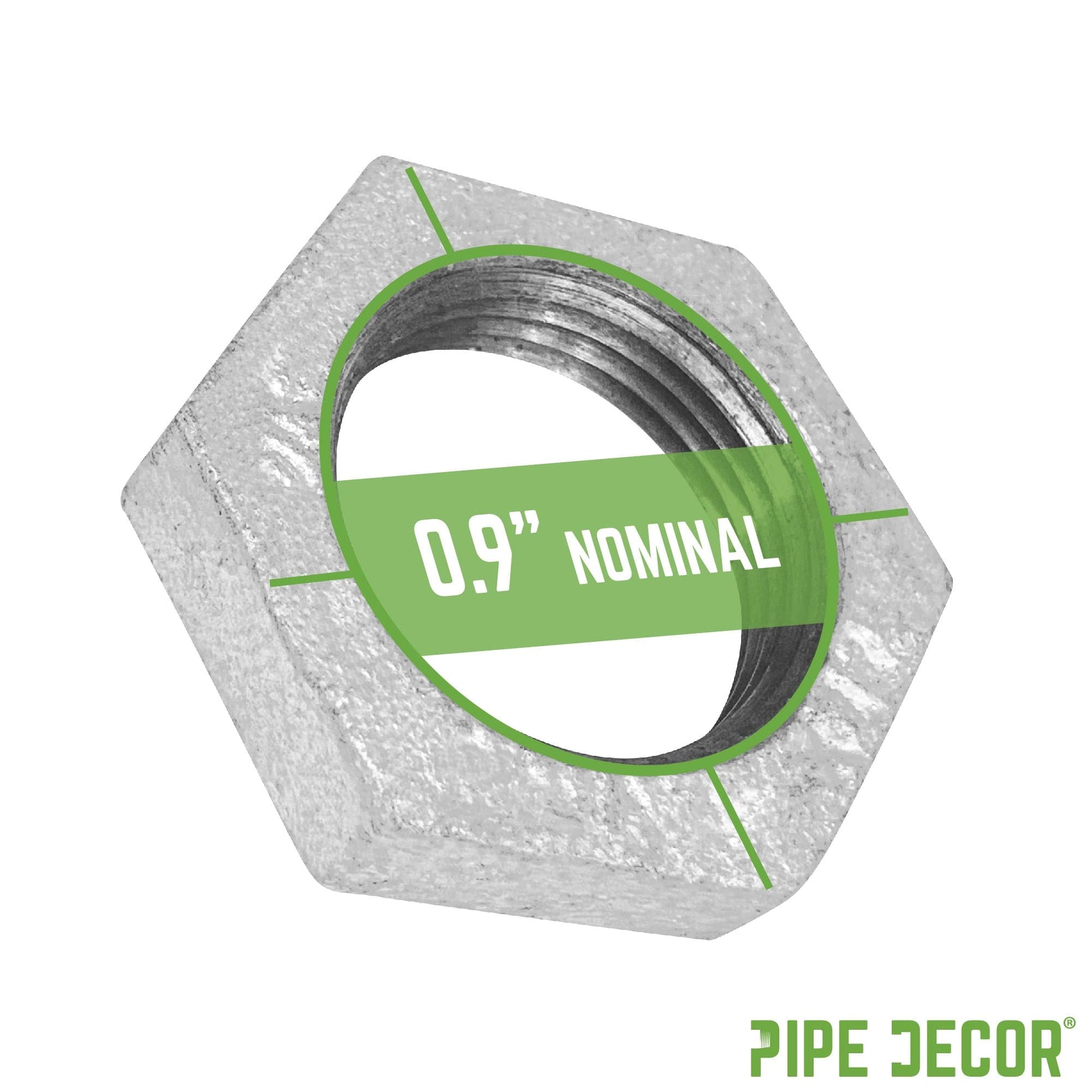 1/4 in. Galvanized Iron Locknut PIPE DECOR