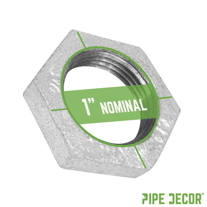1 in. Galvanized Iron Locknut PIPE DECOR