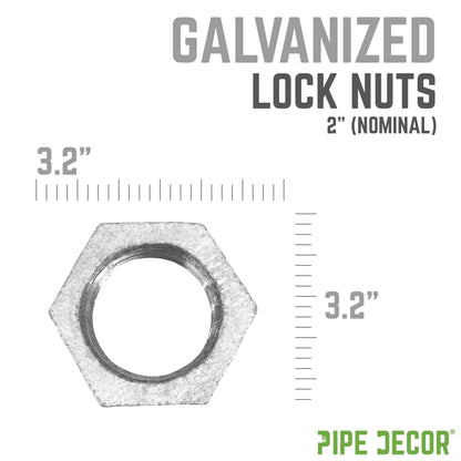 2 in. Galvanized Iron Locknut PIPE DECOR