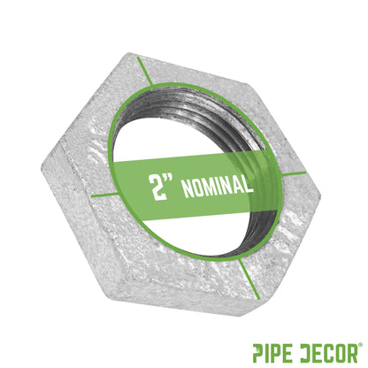 2 in. Galvanized Iron Locknut PIPE DECOR