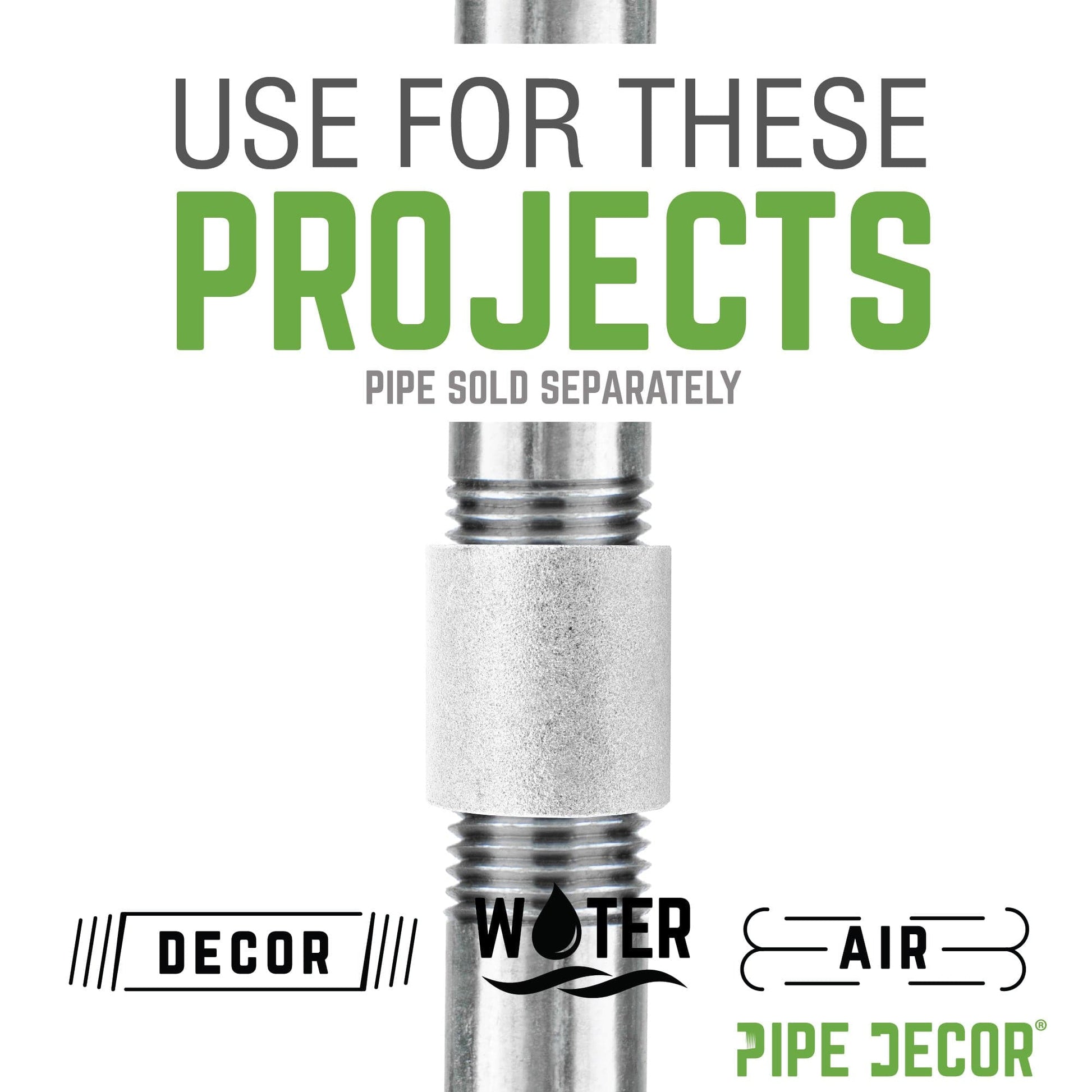 1 1/2 in. Galvanized Steel Merchant Coupling PIPE DECOR