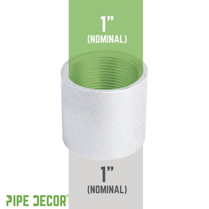 1 in. Galvanized Steel Merchant Coupling PIPE DECOR