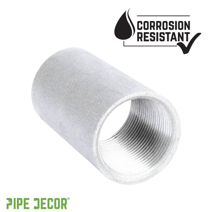 1 in. Galvanized Steel Merchant Coupling PIPE DECOR