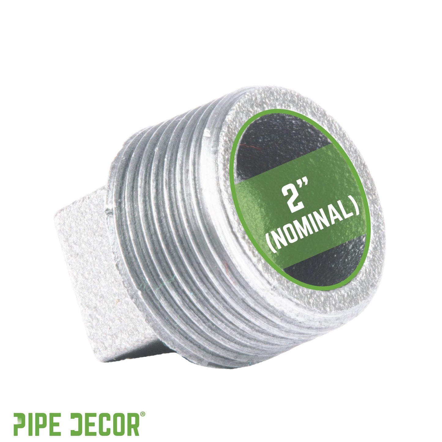 2 in. Galvanized Iron Plug PIPE DECOR