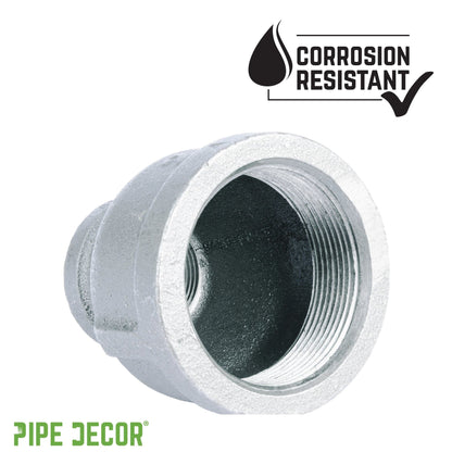2 in. x 3/4 Galvanized Iron Reducing Coupling PIPE DECOR