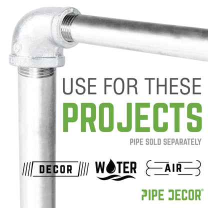 1 in. x 1/2 in. Galvanized Iron Reducing Elbow PIPE DECOR