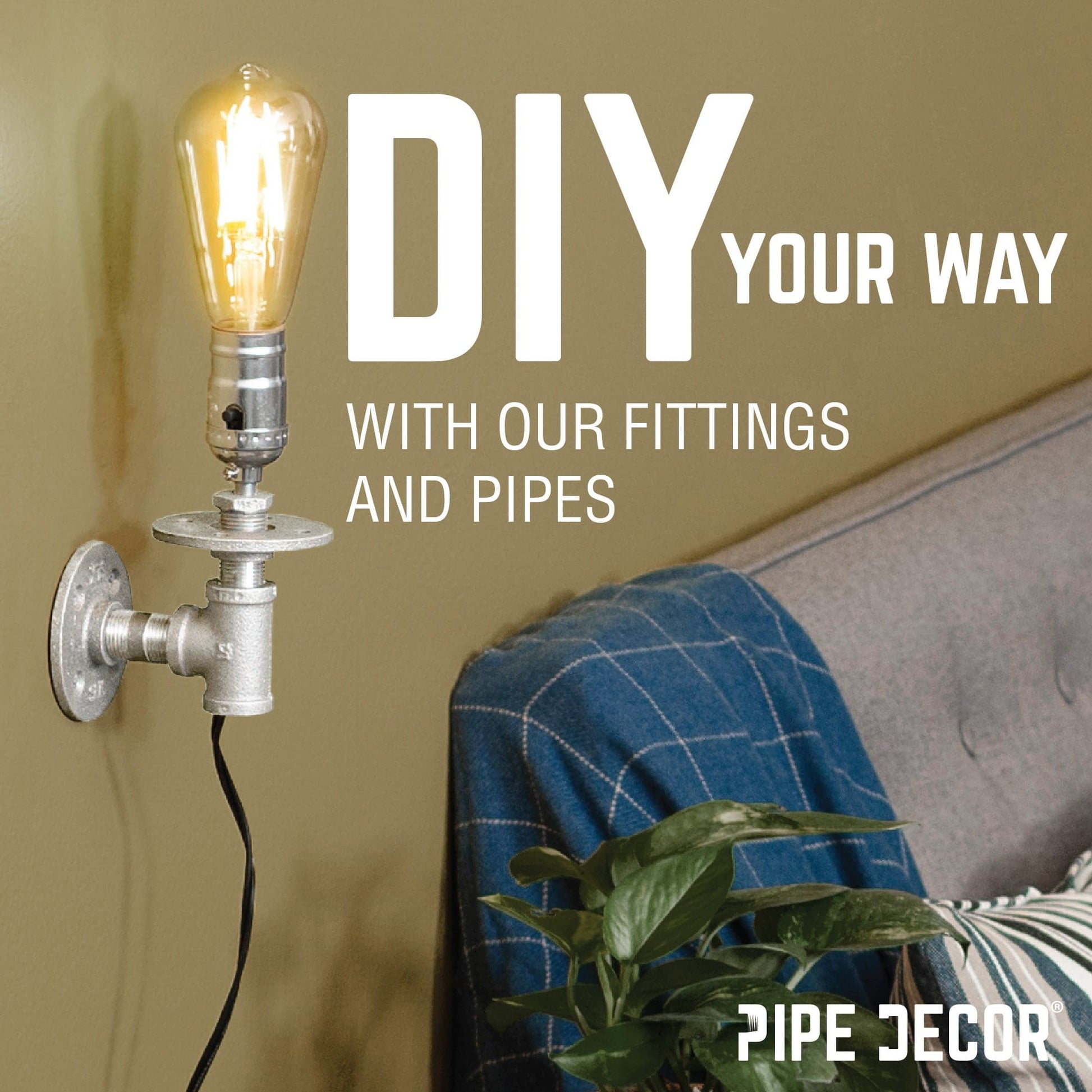 1 in. x 1/2 in. x 1 in. Galvanized Reducing Tee PIPE DECOR