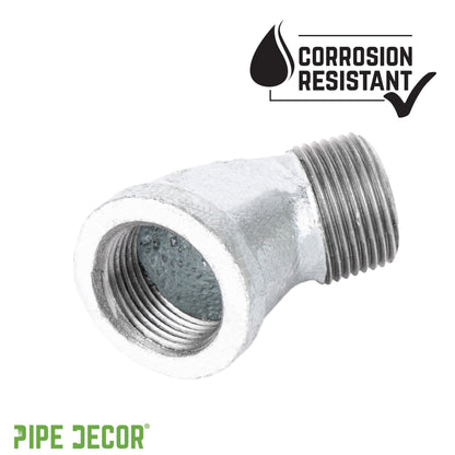 1 1/4 in. Galvanized Iron 45 Degree Street Elbow PIPE DECOR