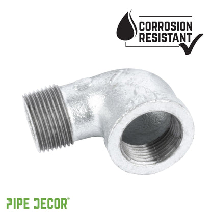 1 1/2 in. Galvanized Iron 90 Degree Street Elbow PIPE DECOR