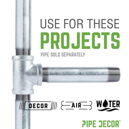 1 1/2 in. Galvanized Iron Tee PIPE DECOR