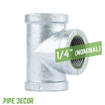 1/4 in. Galvanized Iron Tee PIPE DECOR
