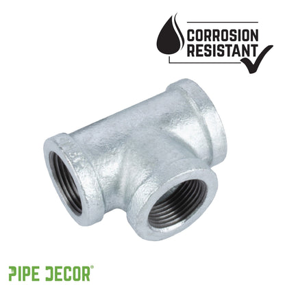 1/4 in. Galvanized Iron Tee PIPE DECOR