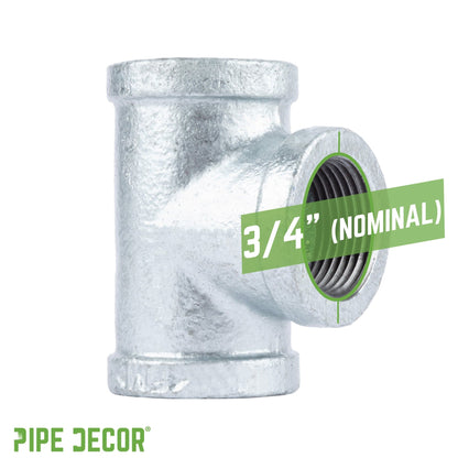 3/4 in. Galvanized Iron Tee PIPE DECOR