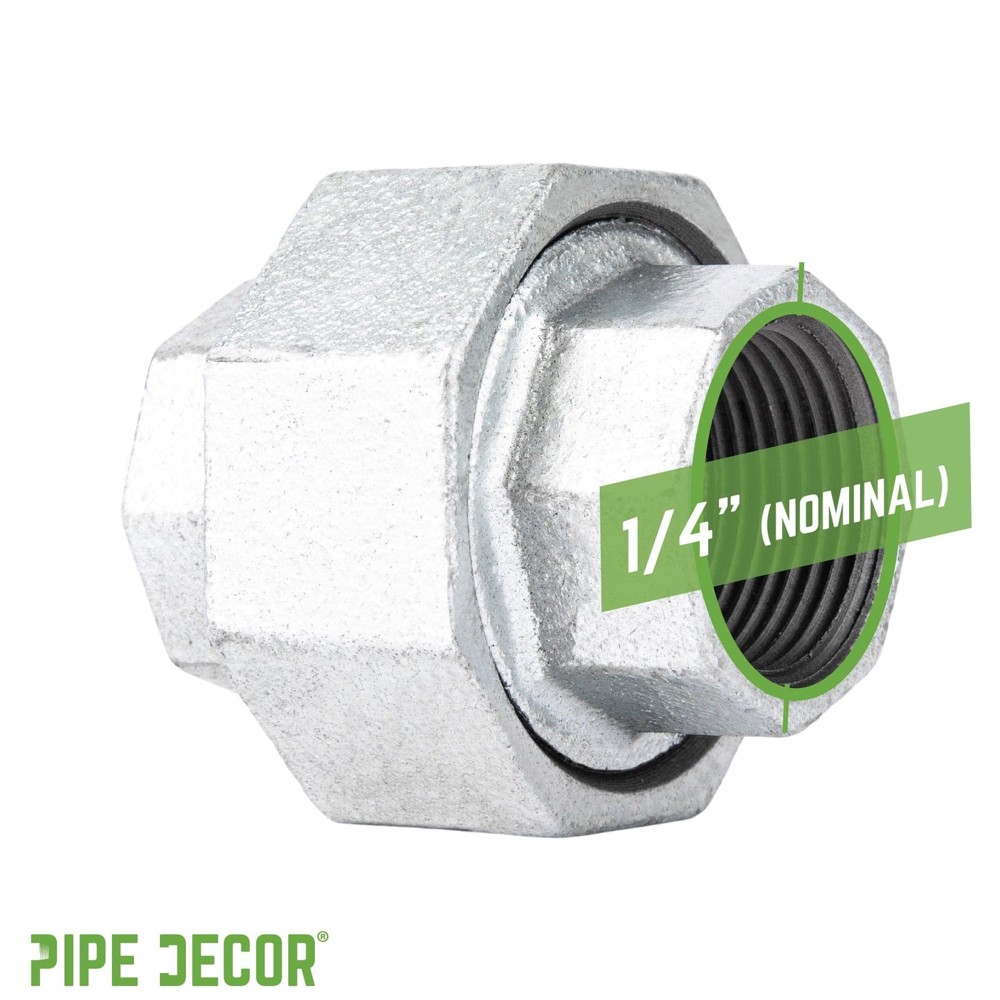 1/4 in. Galvanized Iron Union PIPE DECOR