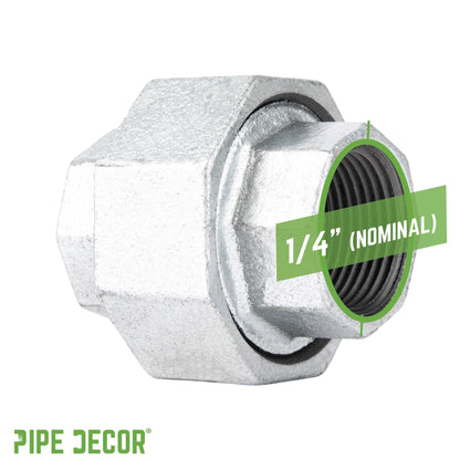 1/4 in. Galvanized Iron Union PIPE DECOR