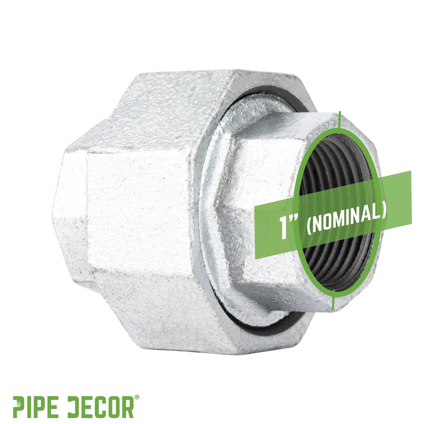 1 in. Galvanized Iron Union PIPE DECOR