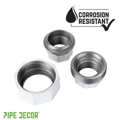 2 in. Galvanized Iron Union PIPE DECOR