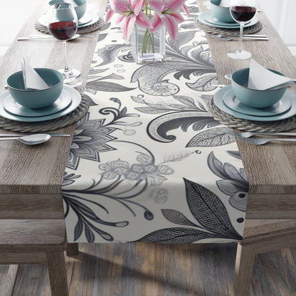 Elegant Floral Table Runner for Home Décor, Dining, Weddings, Parties, Outdoor Events, Gift Idea Grayceful LLC