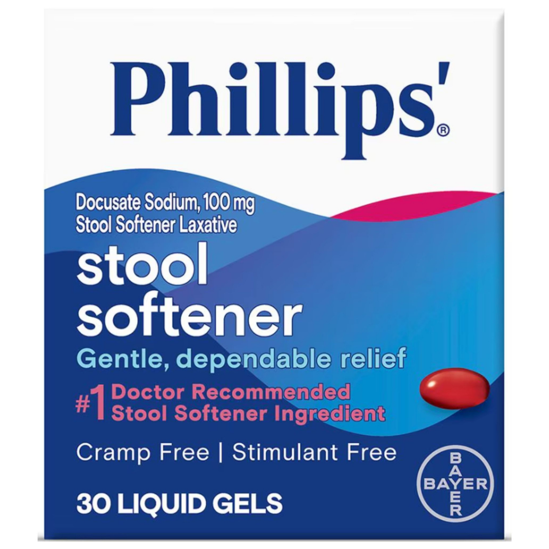 Phillips' Stool Softener Liquid Gels Docusate Sodium (30 ct) Farmacias Savia