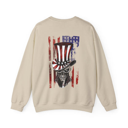 Patriotic Skull Crewneck Sweatshirt The Devil's Pickle