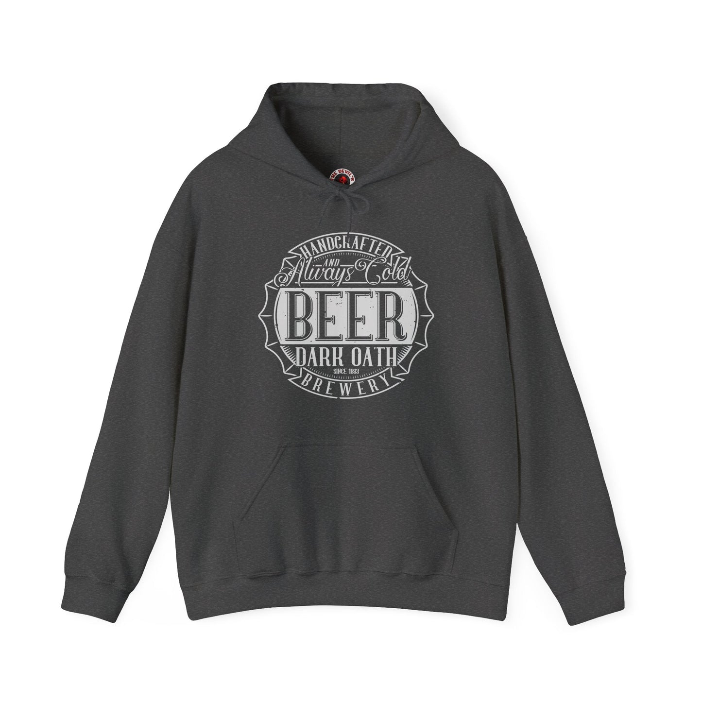 Handcrafted and Always Cold Beer Hooded Sweatshirt The Devil's Pickle