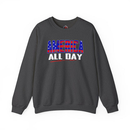 America All Day Crewneck Sweatshirt The Devil's Pickle