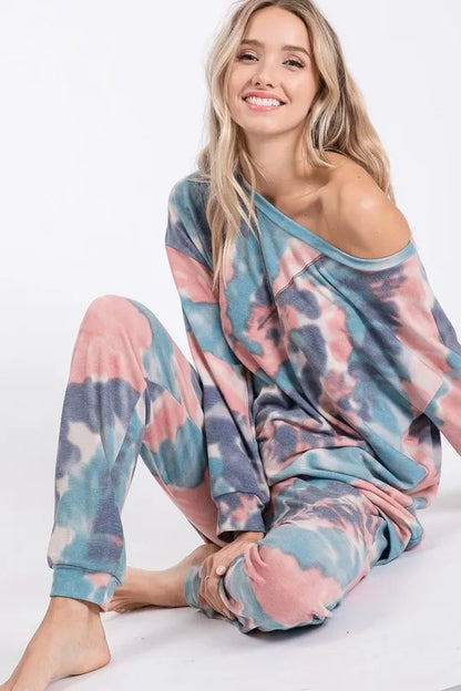 BiBi Tie Dye French Terry Casual Pants New Era Fashion LLc