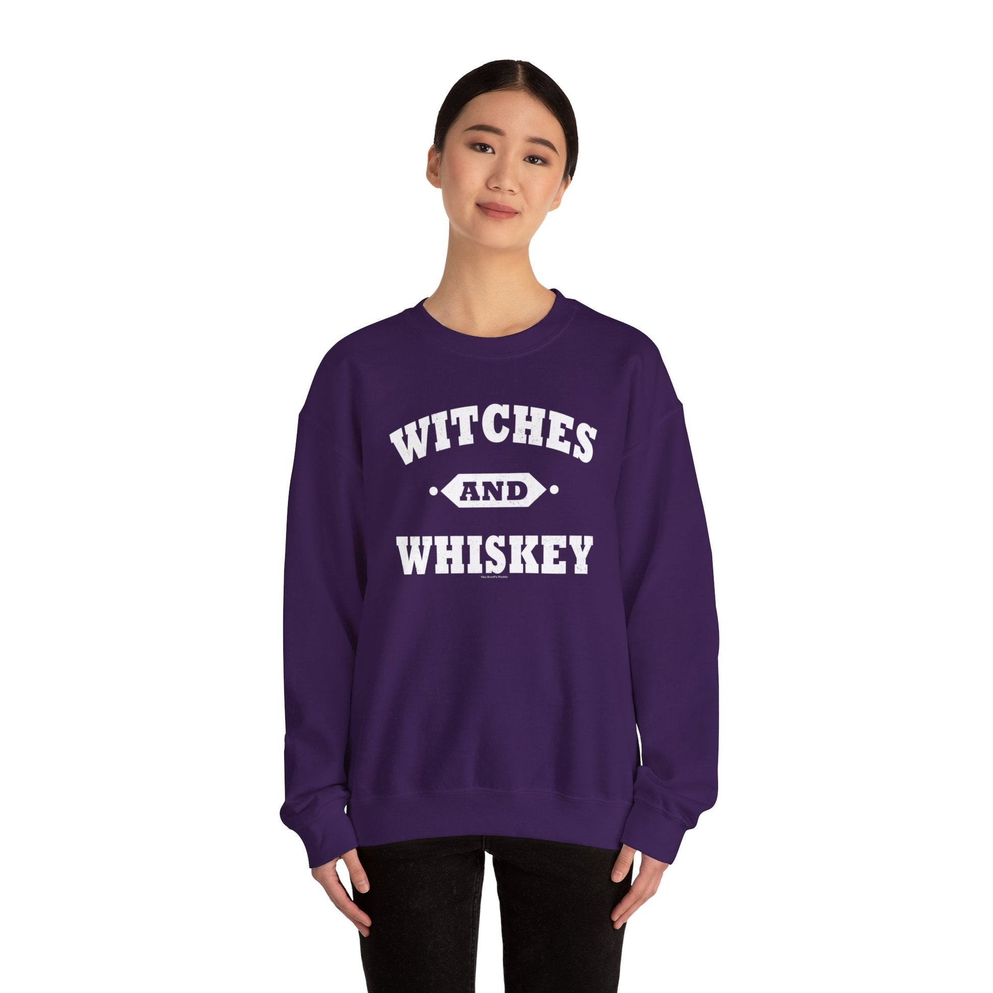 Witches and Whiskey Crewneck Sweatshirt The Devil's Pickle