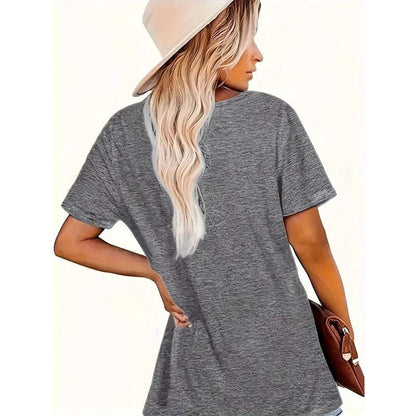 Sunrise Print Round Neck T-Shirt FitiqueFit