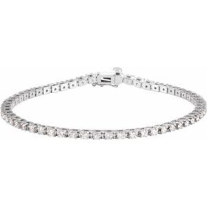14K White 2 1/4 CTW Lab-Grown Diamond Line 7 1/4" Bracelet Ethereal Legacy Boutiques