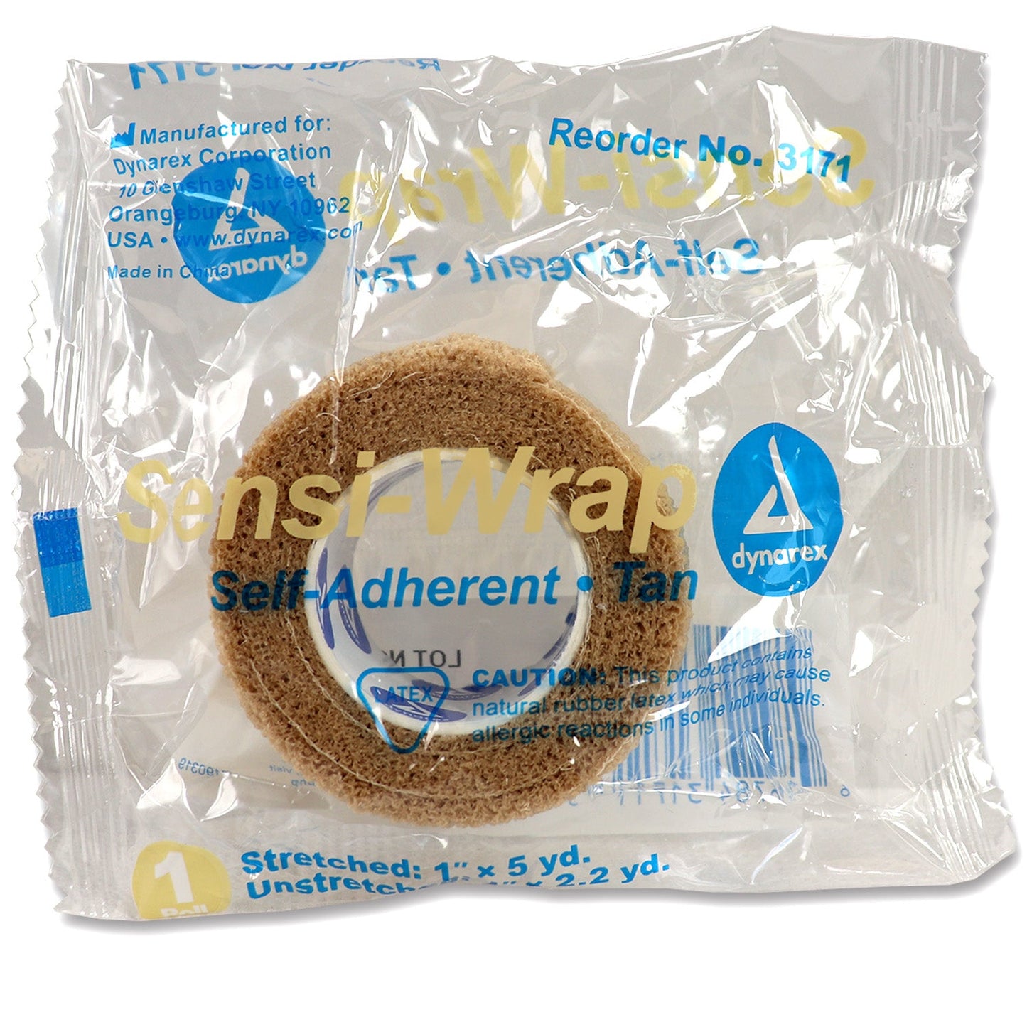 Sensi Wrap, Self-Adherent - 1" x 5 yds, Tan, 1 each quakekits.com