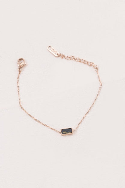 Beaming Bar Stone Bracelet | Rose Gold (14K) Shop Style & More | Fresh Looks, Everyday Deals & Free Shipping