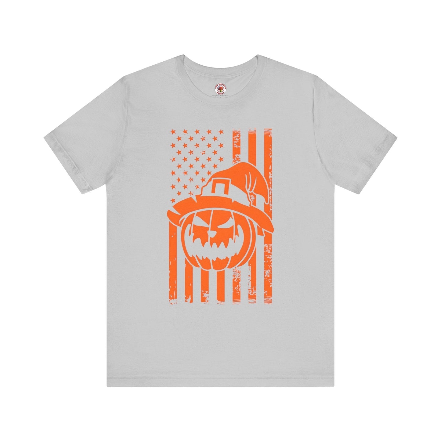 Pumpkin American Flag T-Shirt The Devil's Pickle