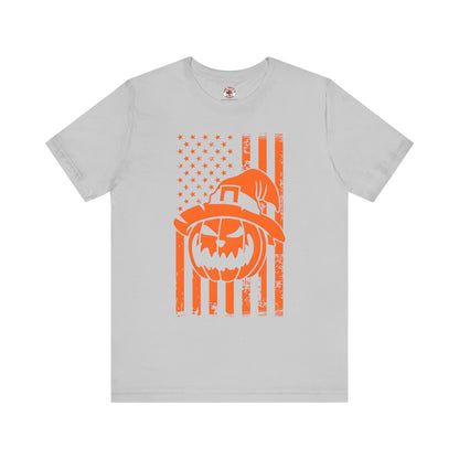 Pumpkin American Flag T-Shirt The Devil's Pickle