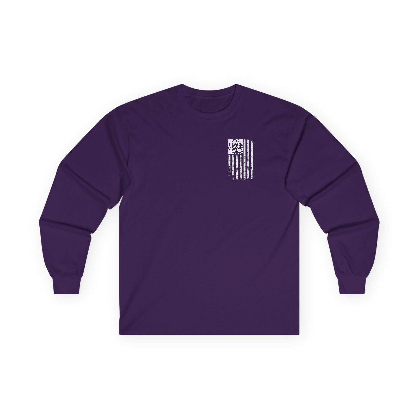 American Flag QR Code Long Sleeve Tee The Devil's Pickle