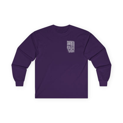 American Flag QR Code Long Sleeve Tee The Devil's Pickle