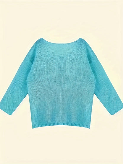 Cozy V-neck Long Sleeve Casual Sweater