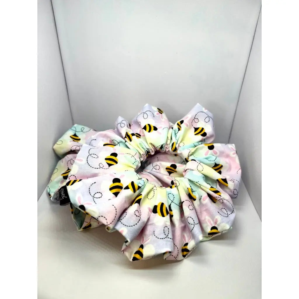 Pastel Bees Easter Scrunchie Enchanted Scrunch