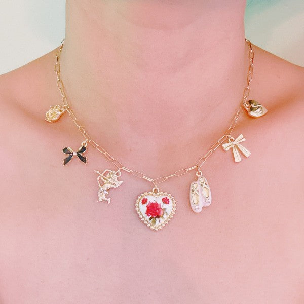 Ballet Garden Charm Necklace – Whimsical Gold Chai Shop Style & More | Fresh Looks, Everyday Deals & Free Shipping
