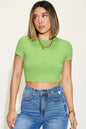 Basic Bae Full Size Ribbed Round Neck Short Sleeve T-Shirt New Era Fashion LLc