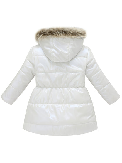 New Winter Collection for Older Kids: Unisex Mid-Length Glossy Thickened Hooded Jacket NovaCart