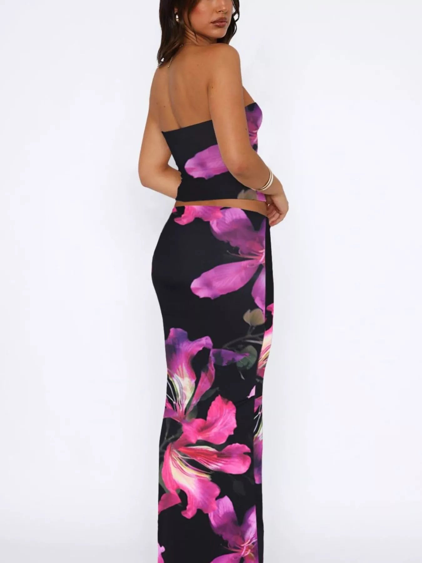 Printed Tube Top and Skirt Set New Era Fashion LLc