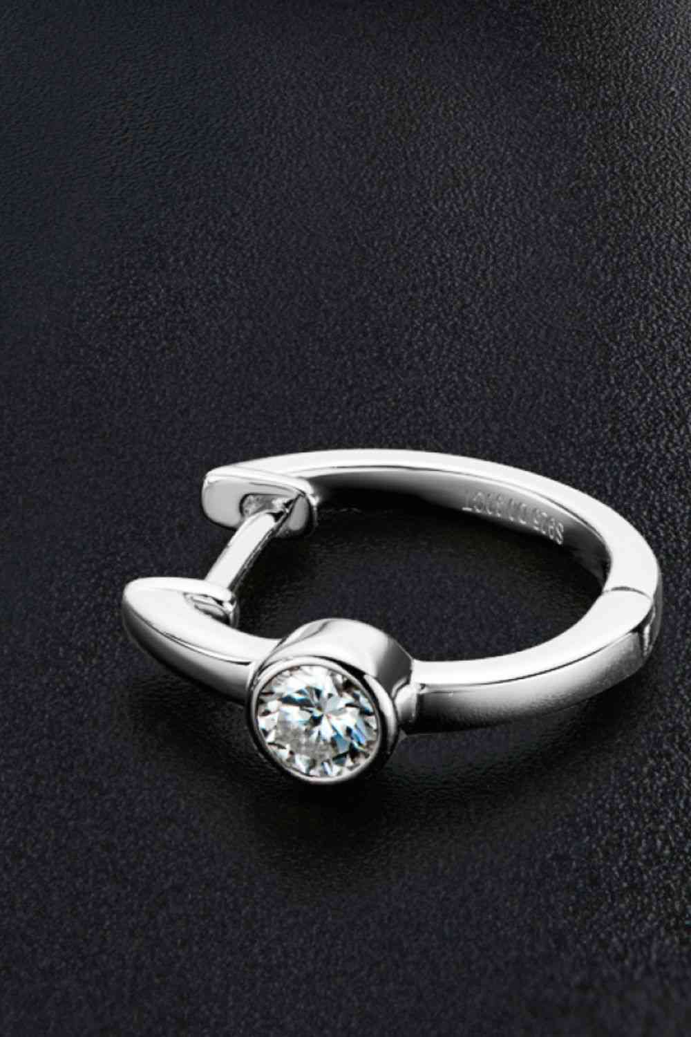 Elegant Jewel 18k Gold-Plated Inlaid Moissanite Huggie Earrings – Minimalist Design See size chart under “more details” The Fashion Celestial