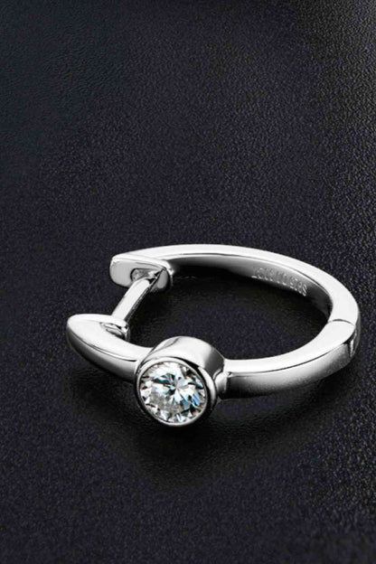 Elegant Jewel 18k Gold-Plated Inlaid Moissanite Huggie Earrings – Minimalist Design See size chart under “more details” The Fashion Celestial