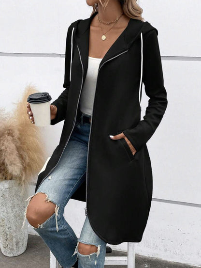 Street Zip Hooded Velvet-Lined Sweatshirt Women | Cozy Streetwear FitiqueFit