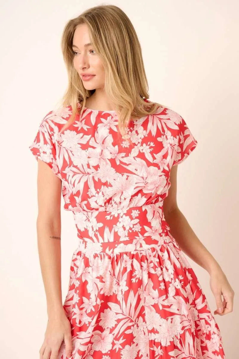 Mittoshop Tropical Print Top and Skirt Set West2East Surf
