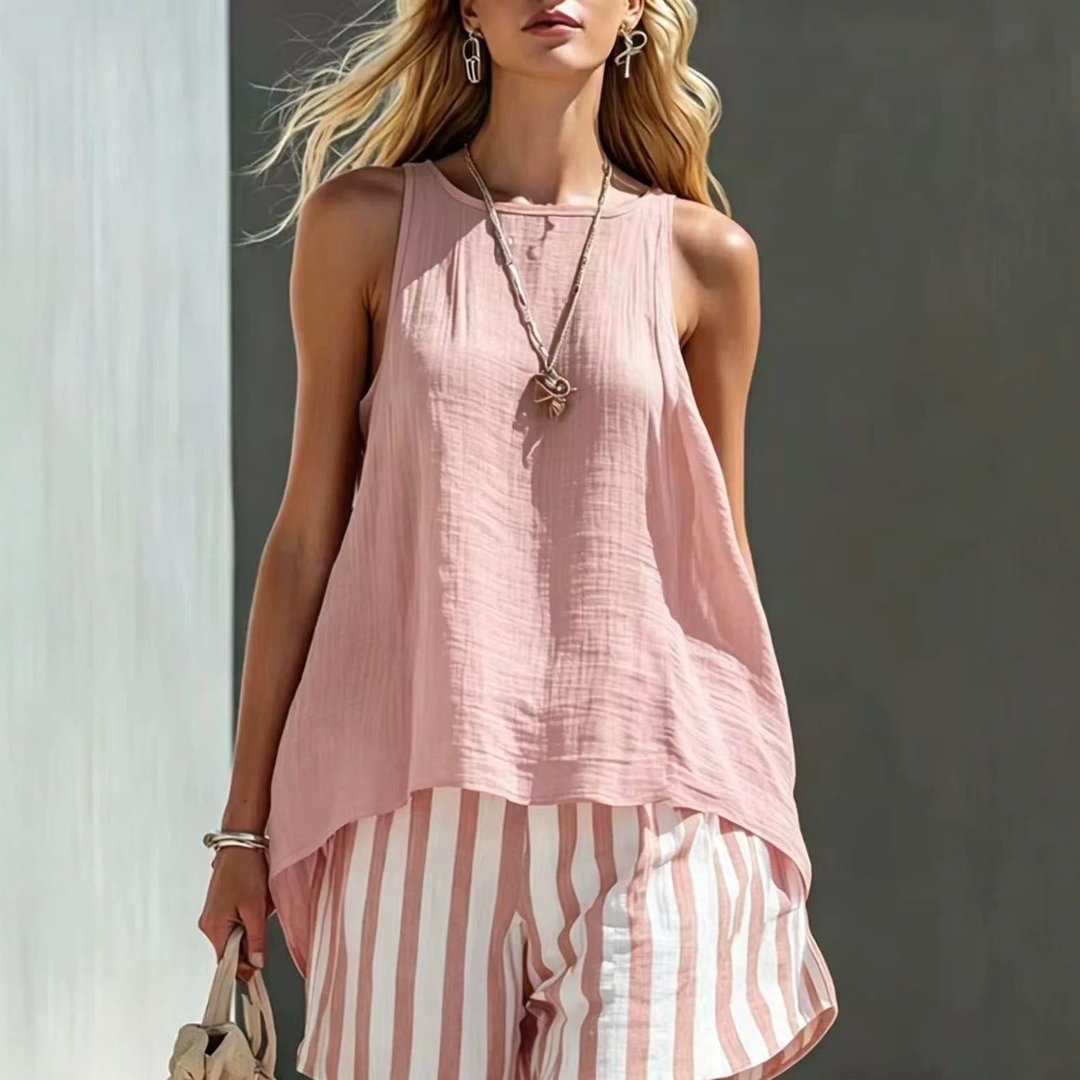 Women's V-Neck Long-Sleeve Loose-Fit Button-Up Shirt FitiqueFit