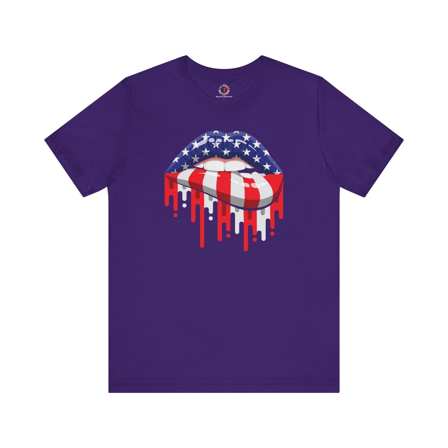 American Flag Lips T-Shirt The Devil's Pickle