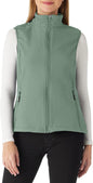 Women'S Lightweight Softshell Vest Windproof Fleece Lined Zip up Sleeveless Jacket for Running Hiking Golf