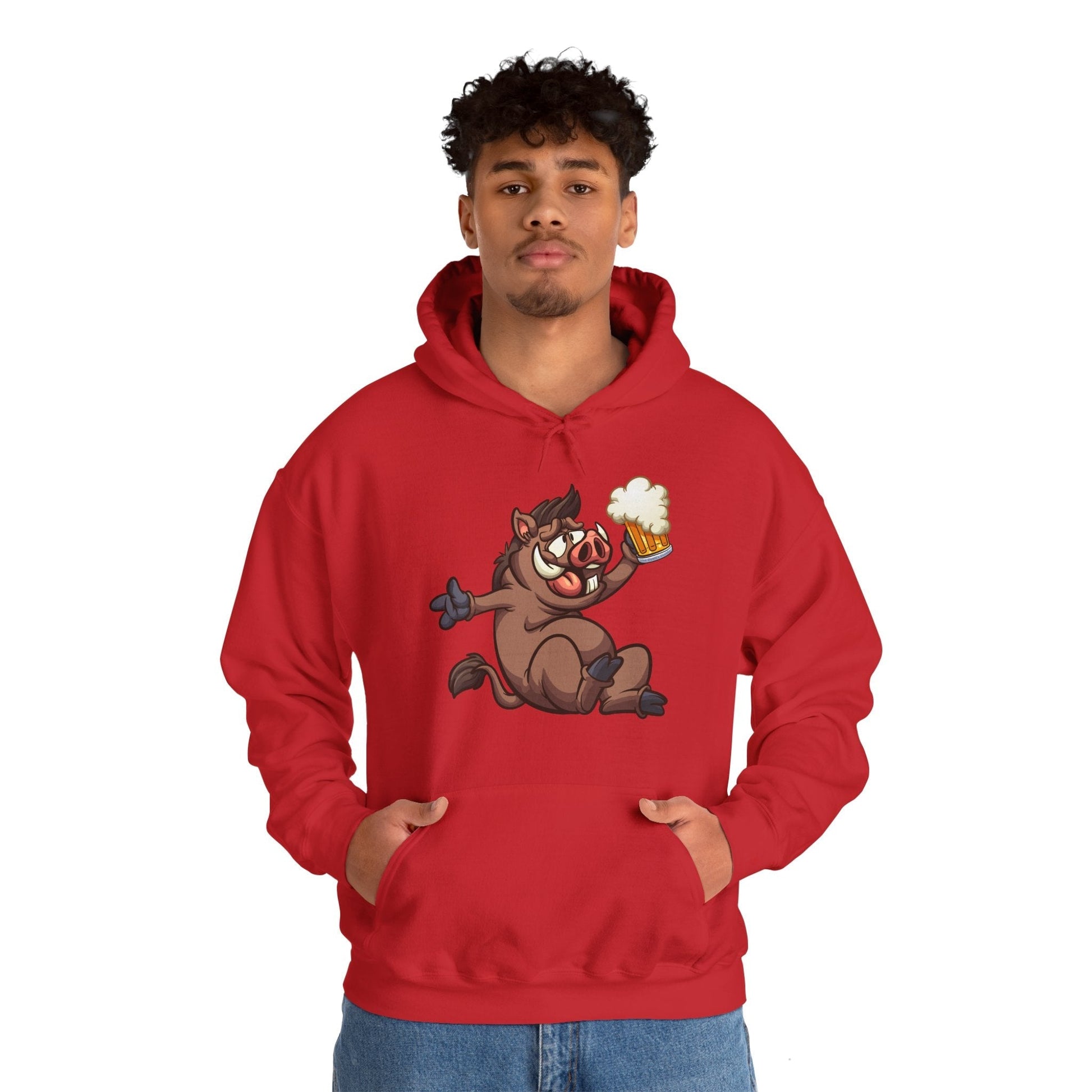 Beer Drinking Boar Hooded Sweatshirt The Devil's Pickle